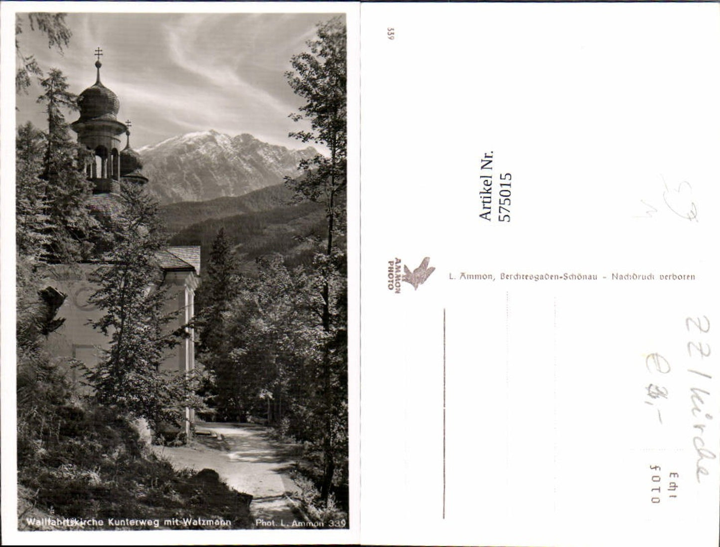 575015, Pilgrimage Church Kunterweg with Watzmann, Assumption of Mary, Ramsau near Berchtesgaden