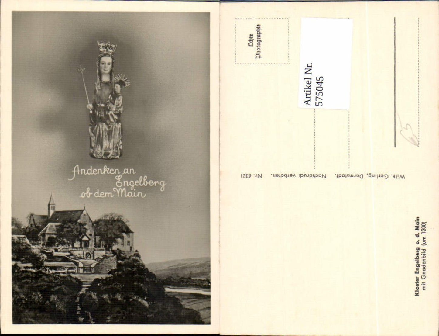 575045, Photomontage Engelberg ob dem Main, image of grace, monastery near Großheubach