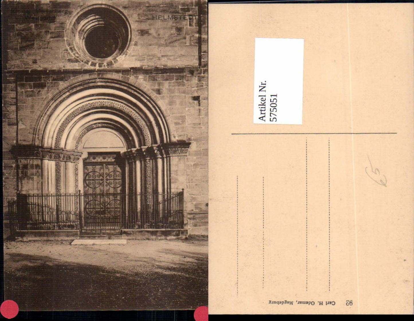 575051,Helmstedt Kloster Marienberg Tor Eingang Eisenzaun