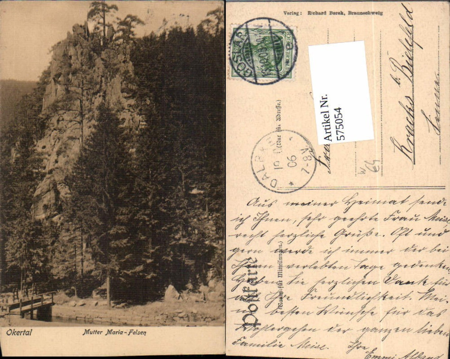 575054,Okertal b. Goslar Mutter Maria-Felsen Klippen