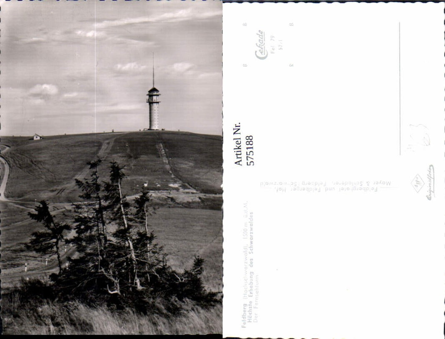 575188,Foto Ak Feldberg Hochschwarzwald Fernsehturm Gemeinde Feldberg