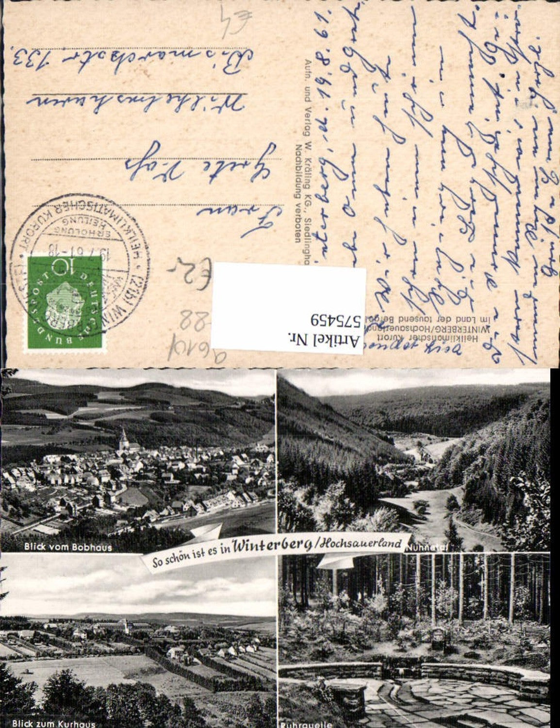 575459,Mehrbild Ak Winterberg Hochsauerland Bobhaus Kurhaus Ruhrquelle