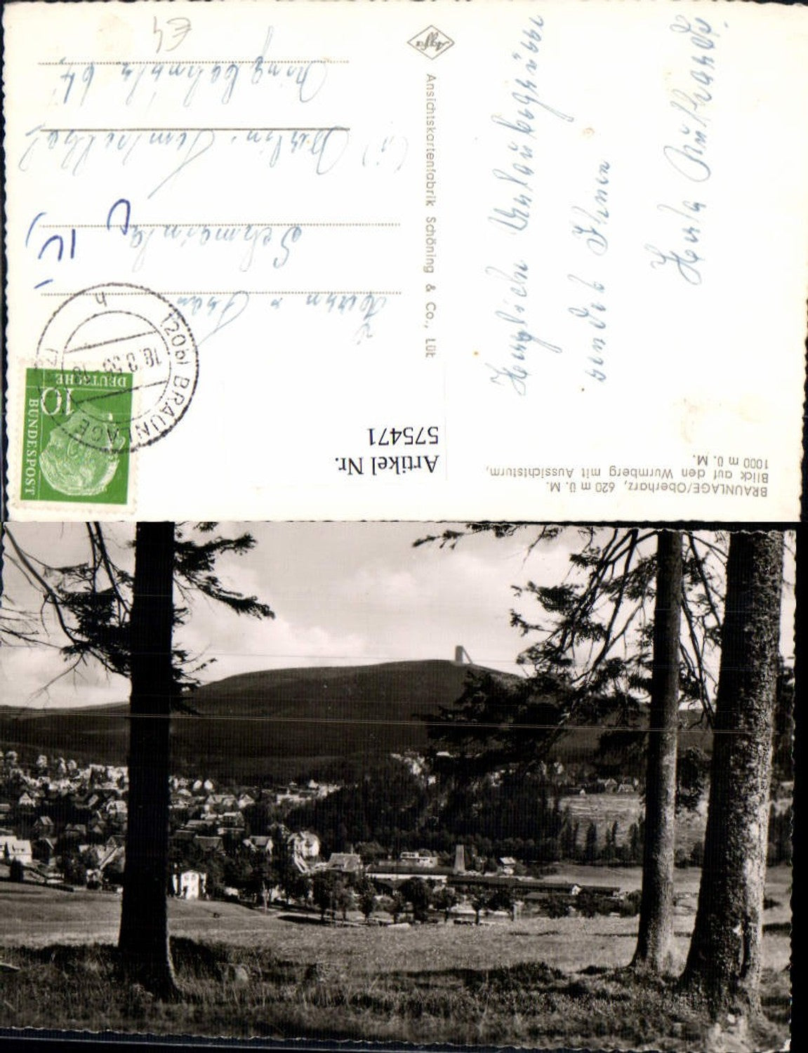 575471,Braunlage Oberharz Blick auf d. Wurmberg Aussichtsturm