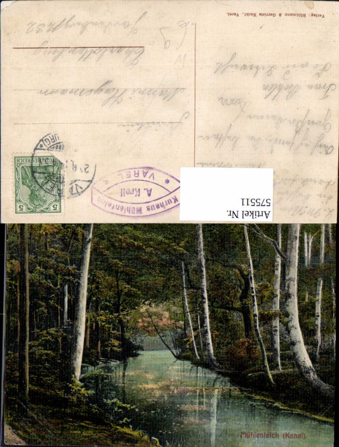 575511,Varel Kurhaus Mühlenteich Kanal