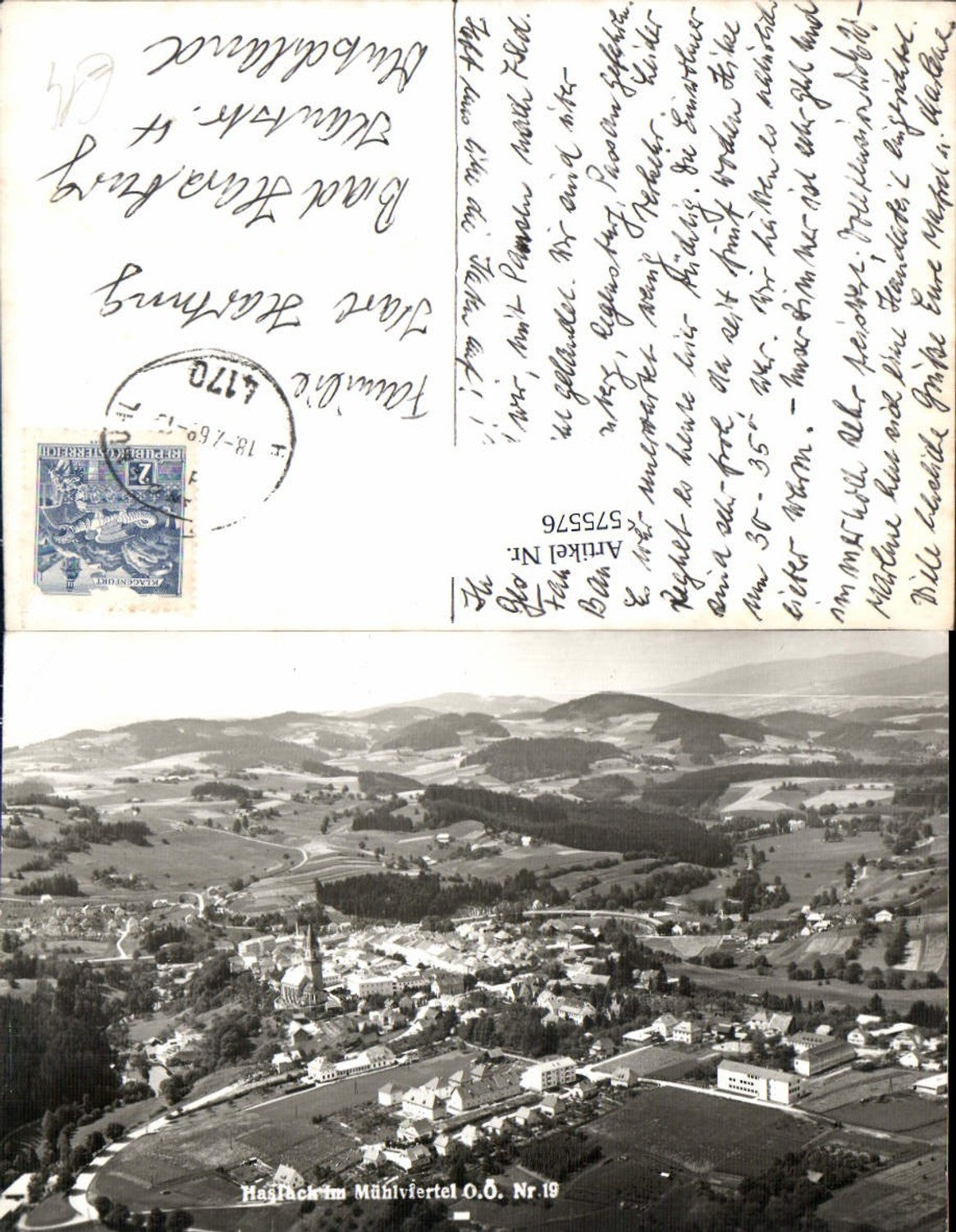 575576, great aerial photograph of Haslach im Mühlkreis Rohrbach