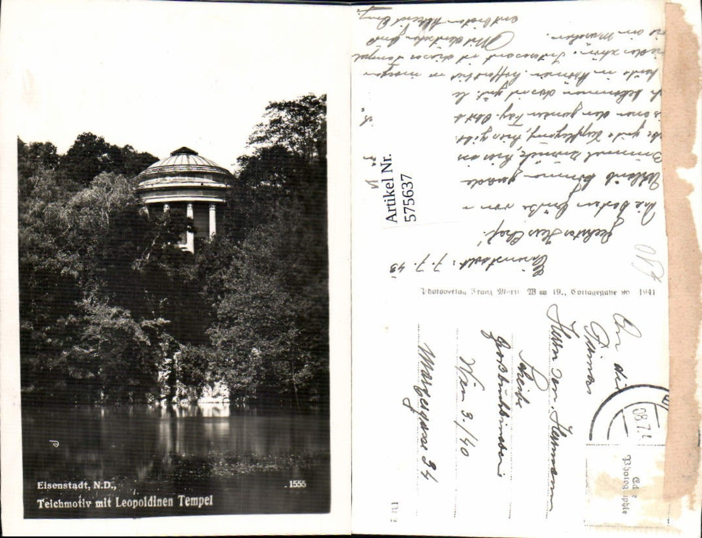 575637,Eisenstadt Teichmotiv Tempel