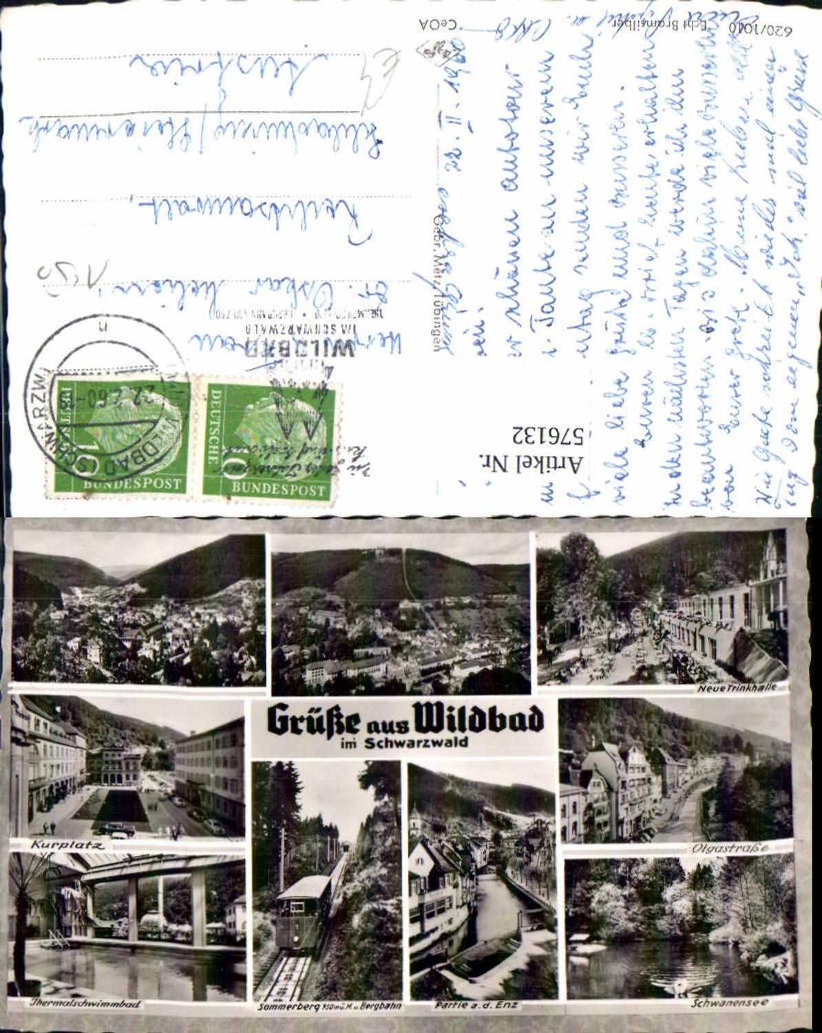 576132,Mehrbild Ak Bad Wildbad Wildbad im Schwarzwald Kurplatz Bergbahn Sommerberg