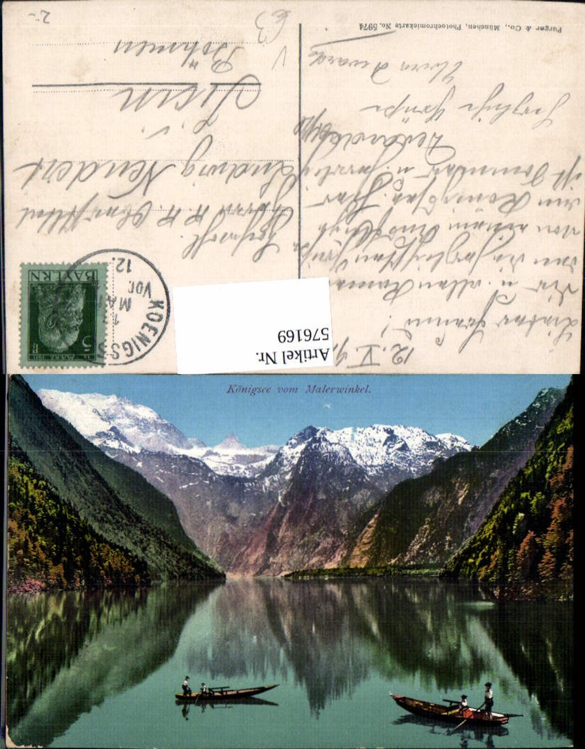 576169, Königssee v. Malerwinkel Boats Schönau am Königssee pub Purger Co 5974