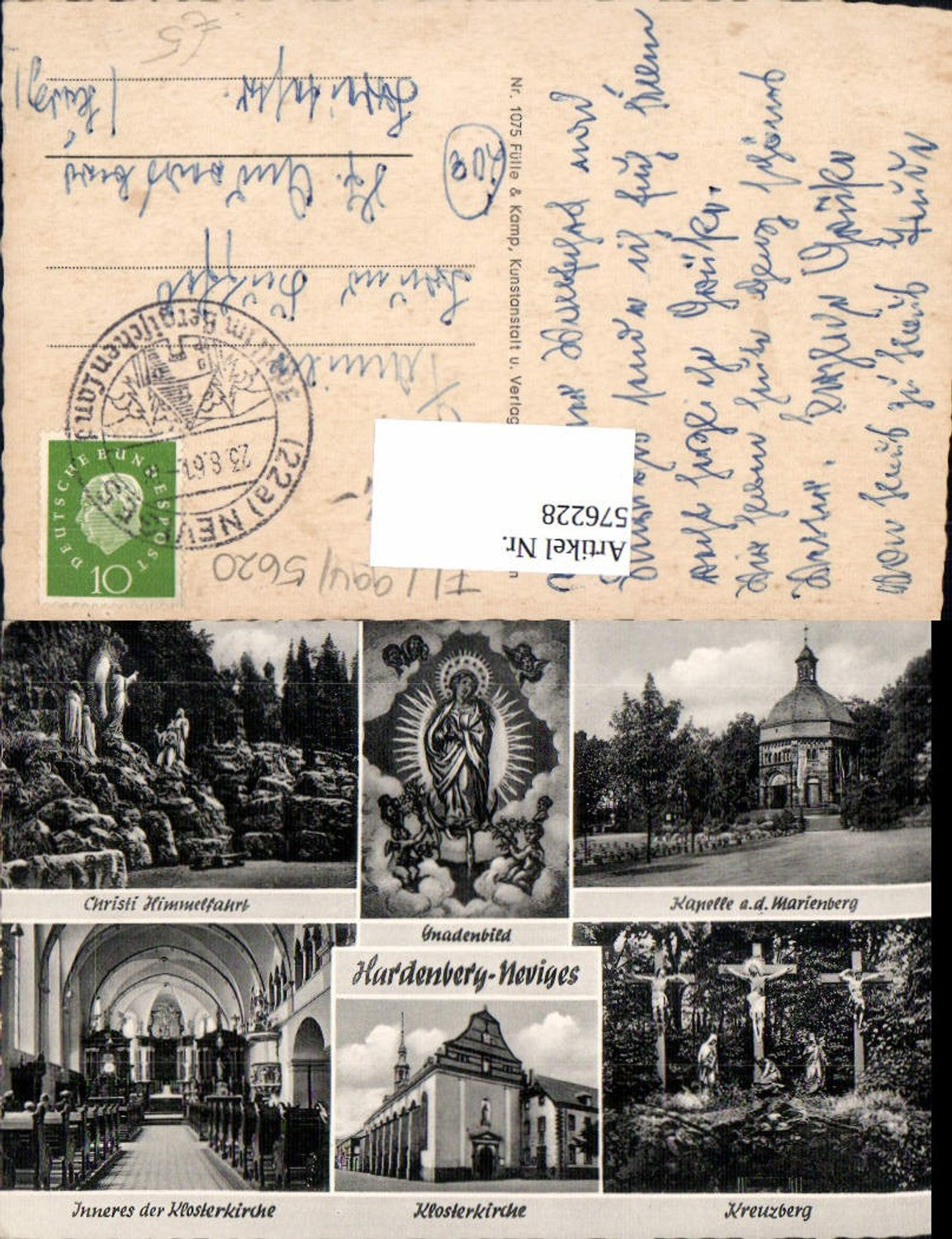 576228,Mehrbild Ak Velbert Schloss Hardenberg Neviges Klosterkirche Gnadenbild Kreuzberg