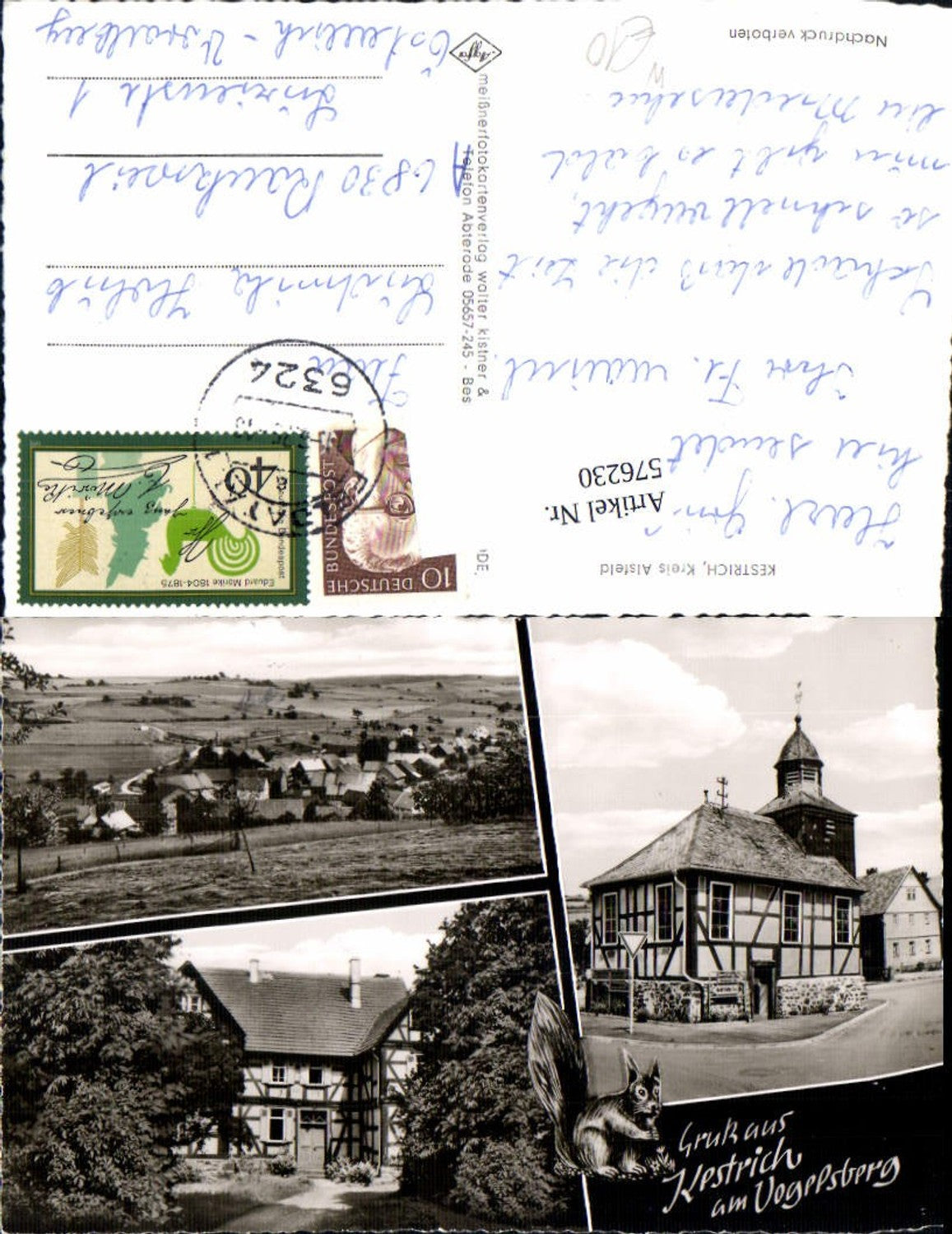 576230,Mehrbild Ak Feldatal Kestrich a. Vogelsberg Eichhörnchen