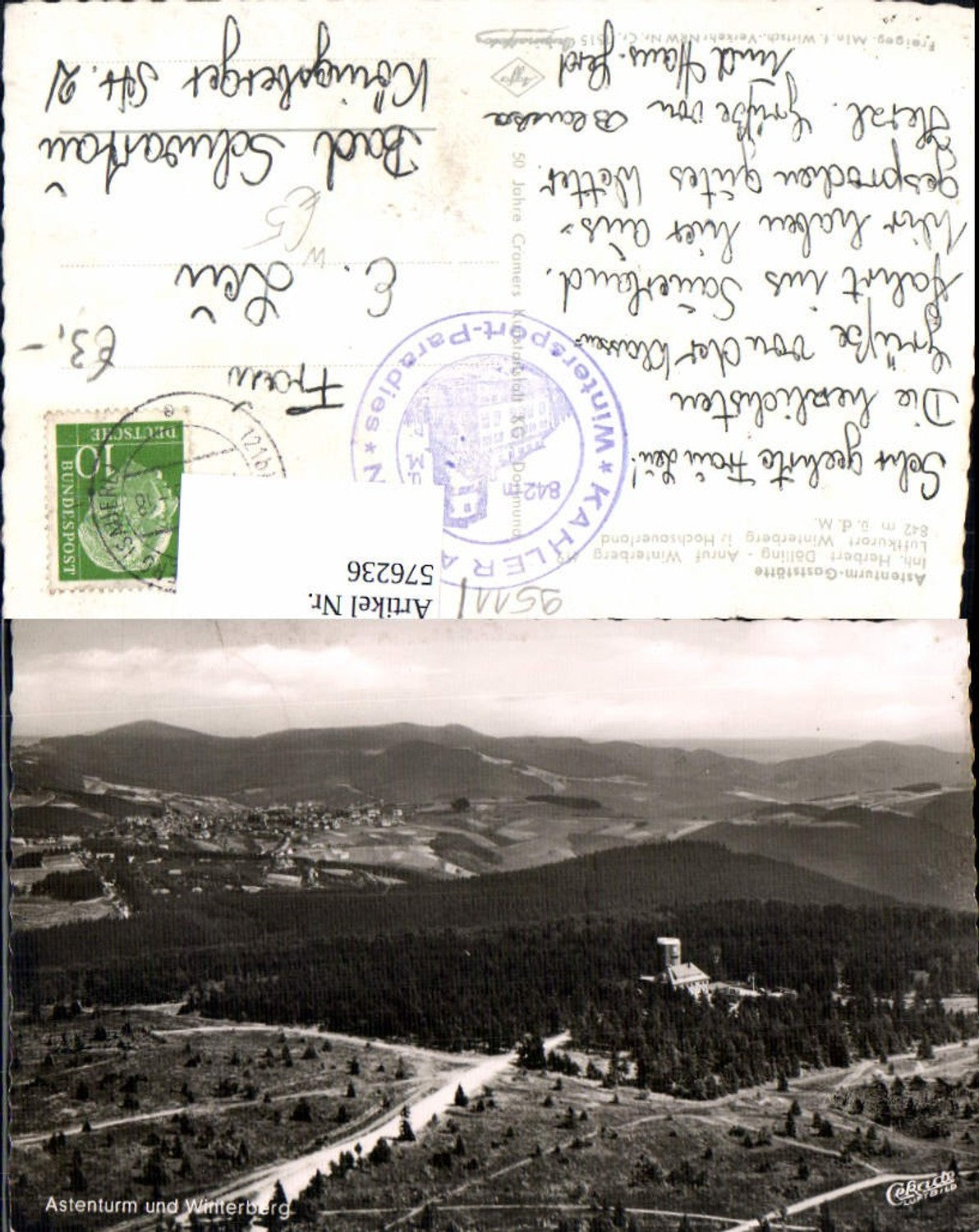 576236,Luftbild Astenturm u. Winterberg