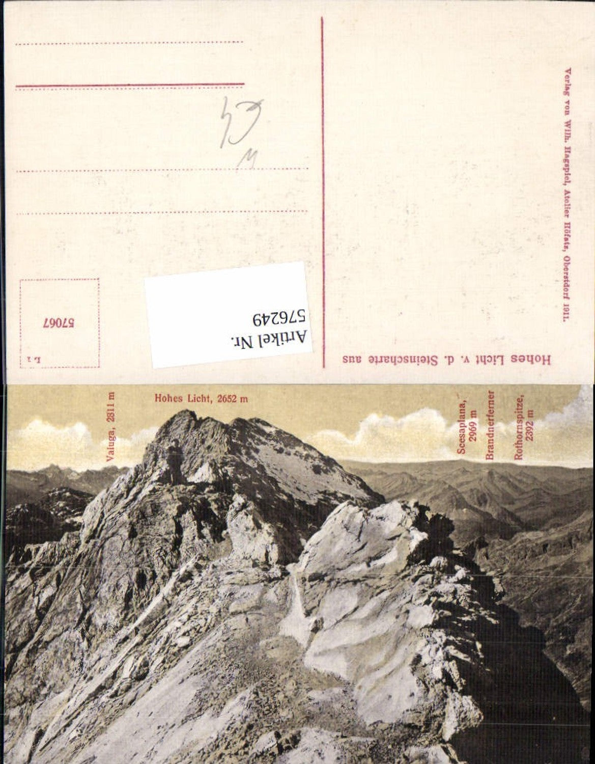 576249,Hohes Licht v. d. Steinscharte aus b. Oberstdorf