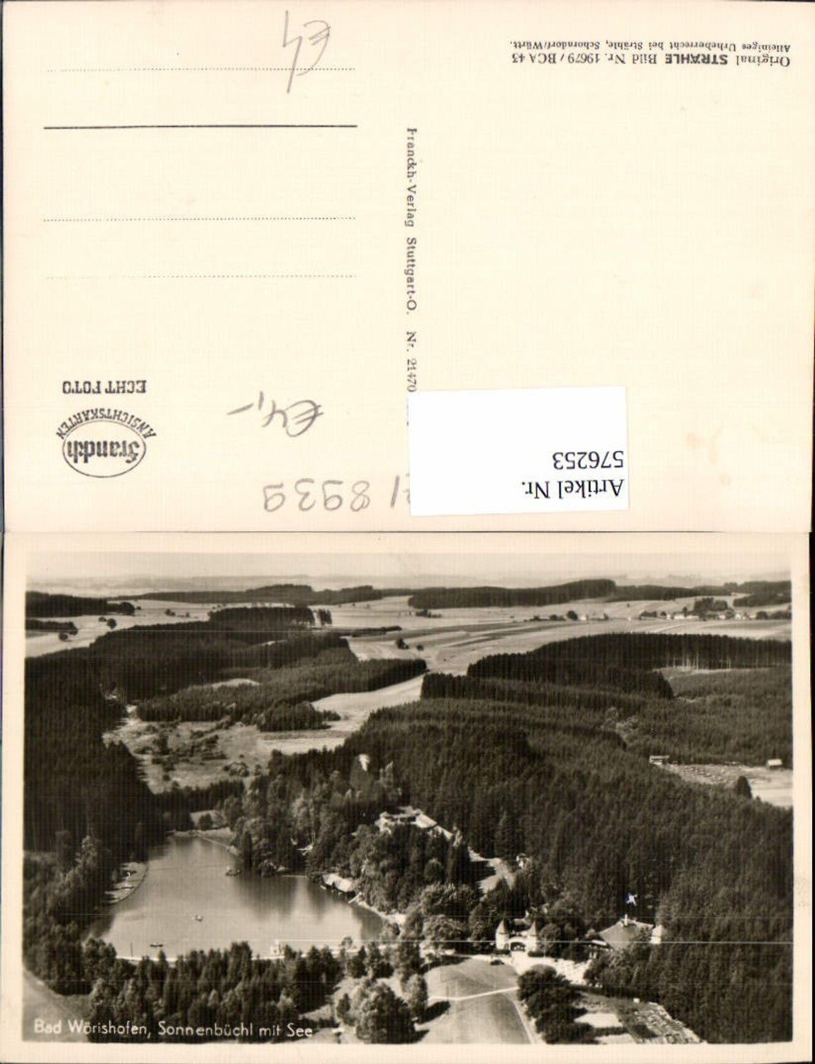 576253, Photo Ak Bad Wörishofen Sonnenbüchl m. See