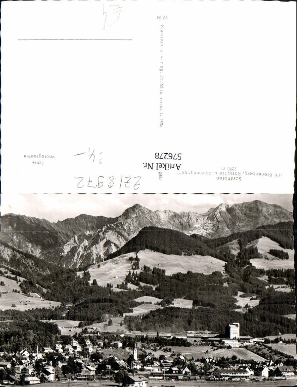 576278, Photo Ak Sonthofen with Breitenberg Rotspitze and Daumen group