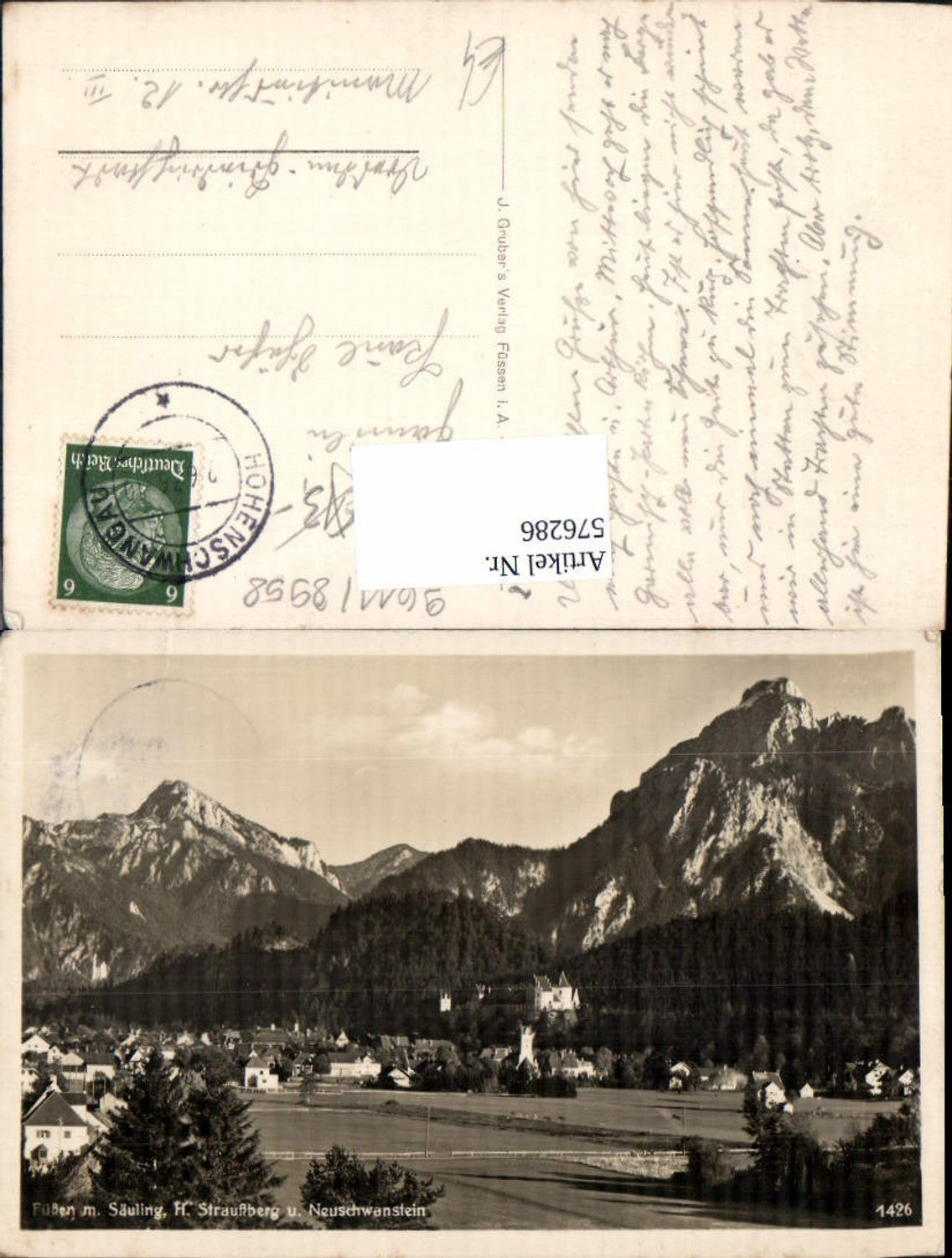 576286, Füssen with Säuling, Strausberg and Hohenschwanstein