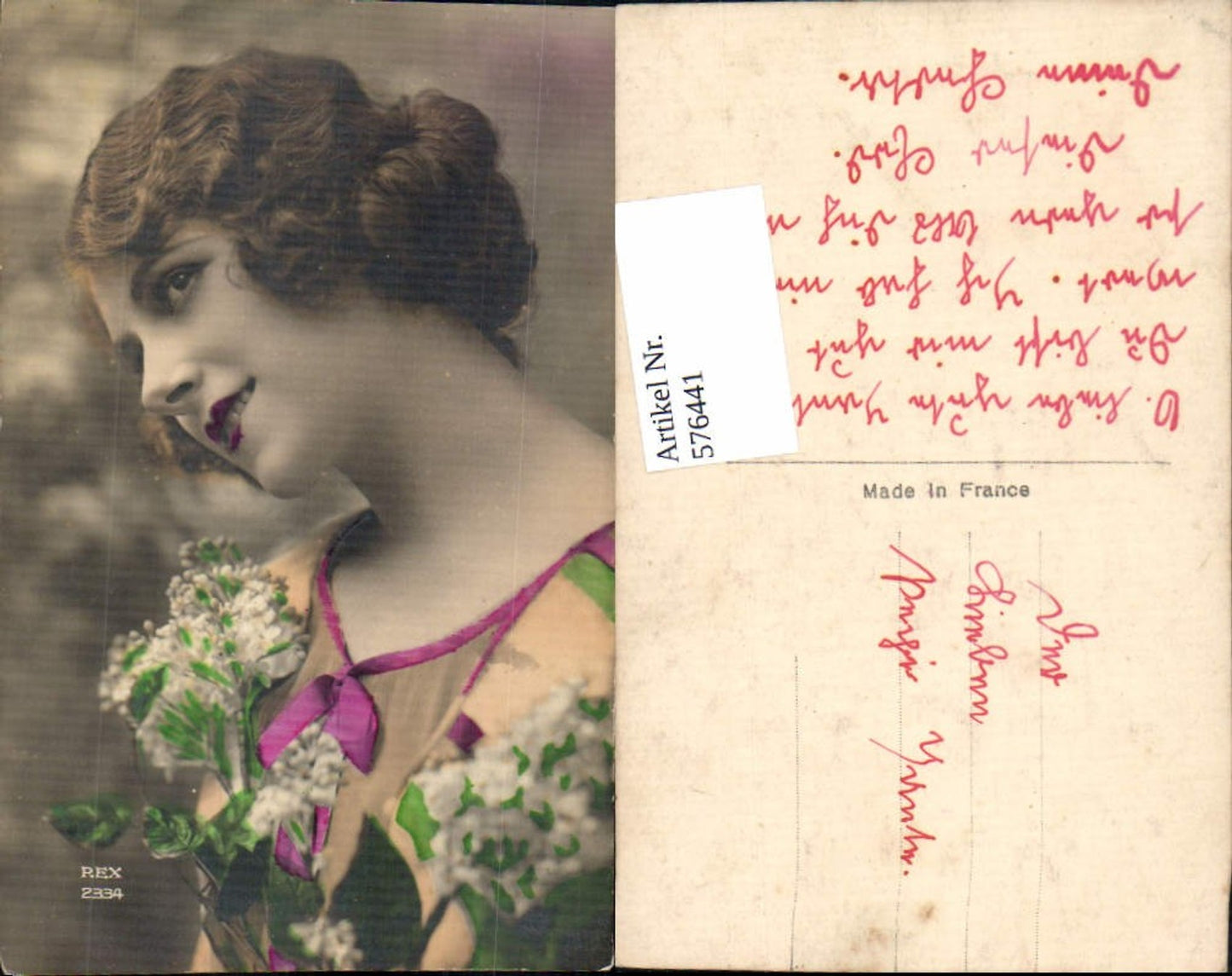 576441,Foto-AK Frau Portrait Frauen Mädchen Glamour pub REX 2334
