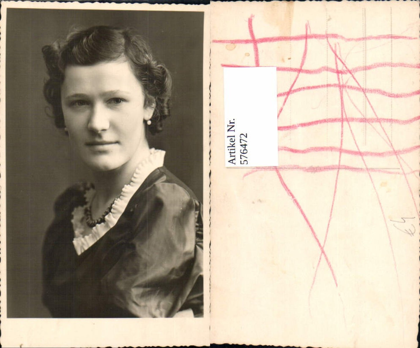 576472,Foto-AK Frau Portrait Frauen Mädchen