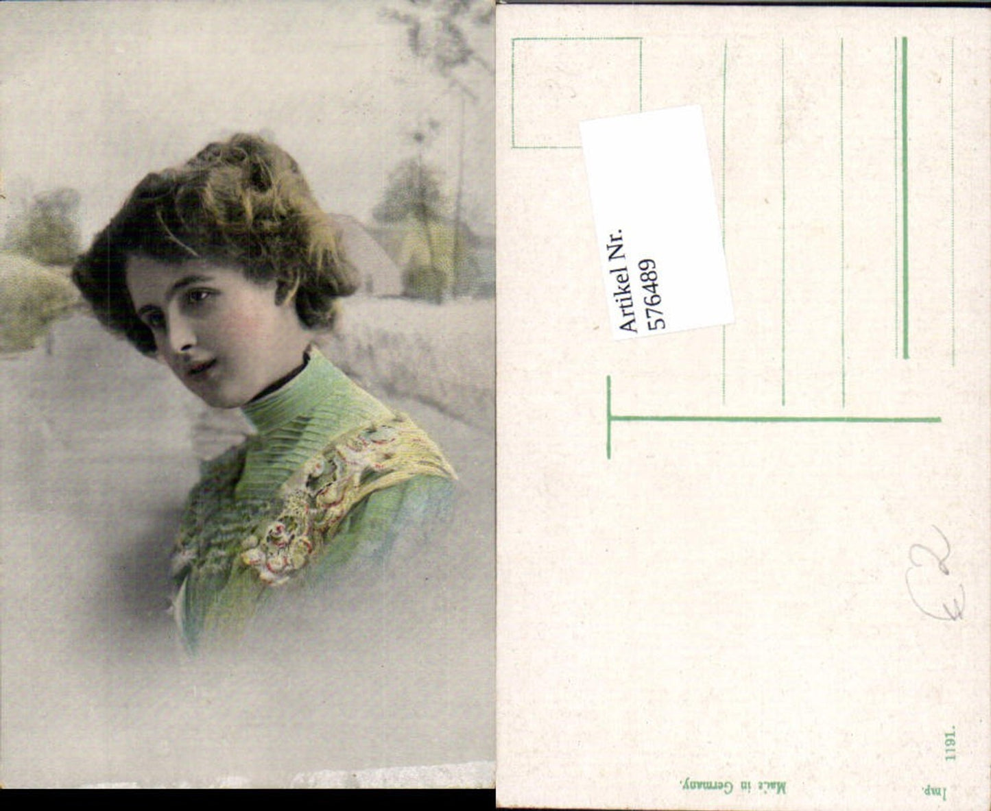576489,Foto-AK Frau Portrait Frauen Mädchen