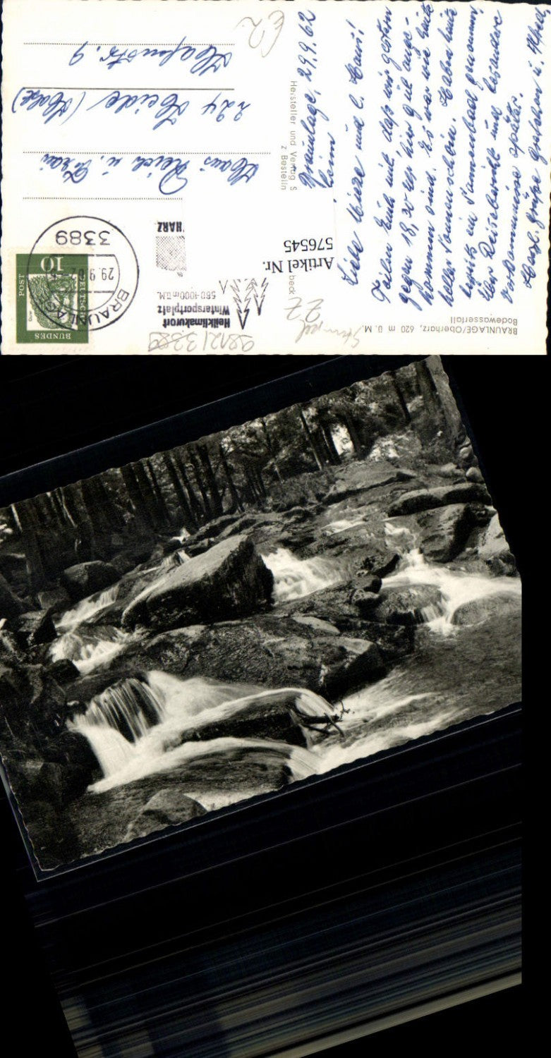 576545,Braunlage/Oberharz Bodewasserfall Stempel Heilklimakurort Braunlage/Harz