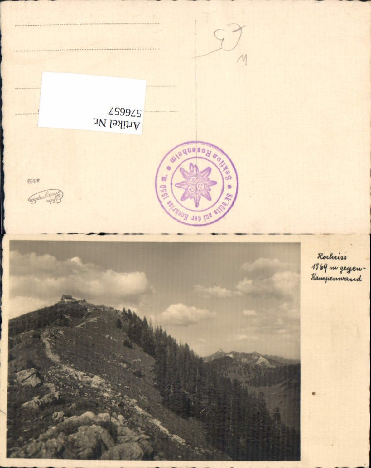 576657, Photo Ak Hochriss Hochries against Kampenwand Aschau im Chiemgau