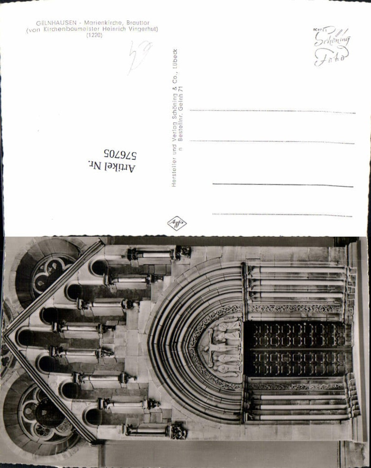 576705,Foto Ak Gelnhausen Marienkirche Brauttor