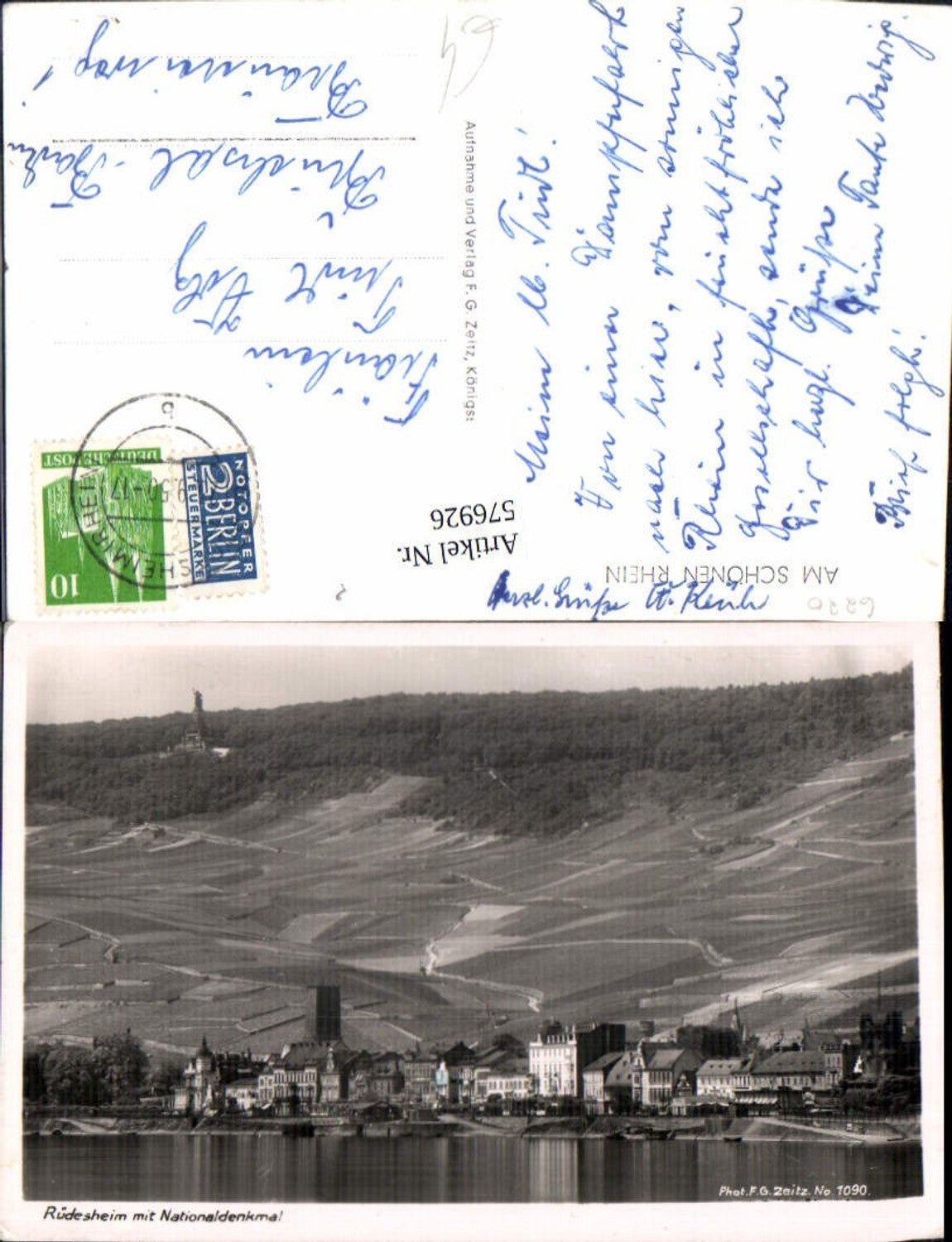 576926,Rüdesheim am Rhein m. Nationaldenkmal