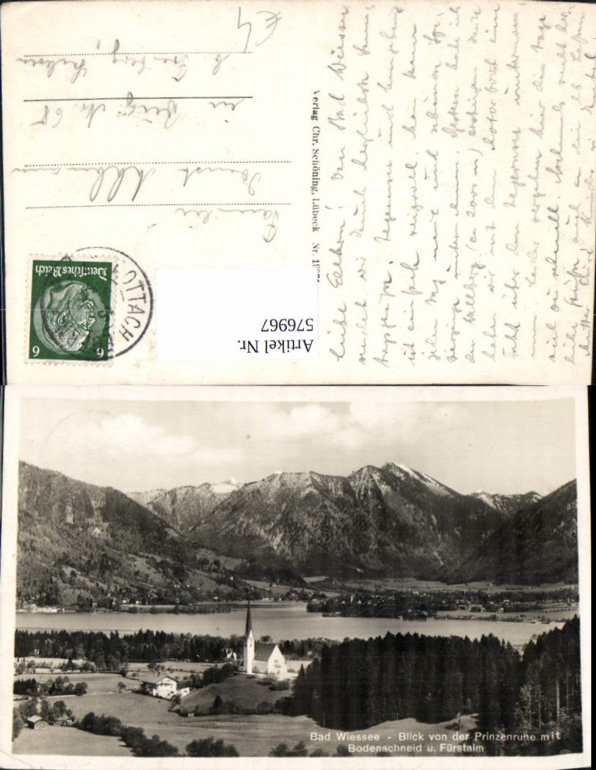 576967, Bad Wiessee View from Prinzenruhe with Bodenschneid and Fürstalm
