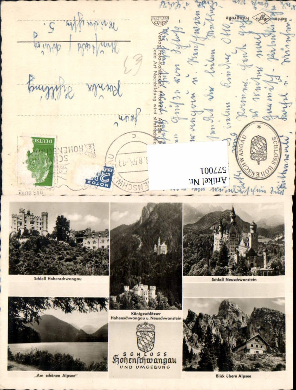 577001,Mehrbild Ak Hohenschwangau Schwangau Alpsee Schloss Neuschwanstein