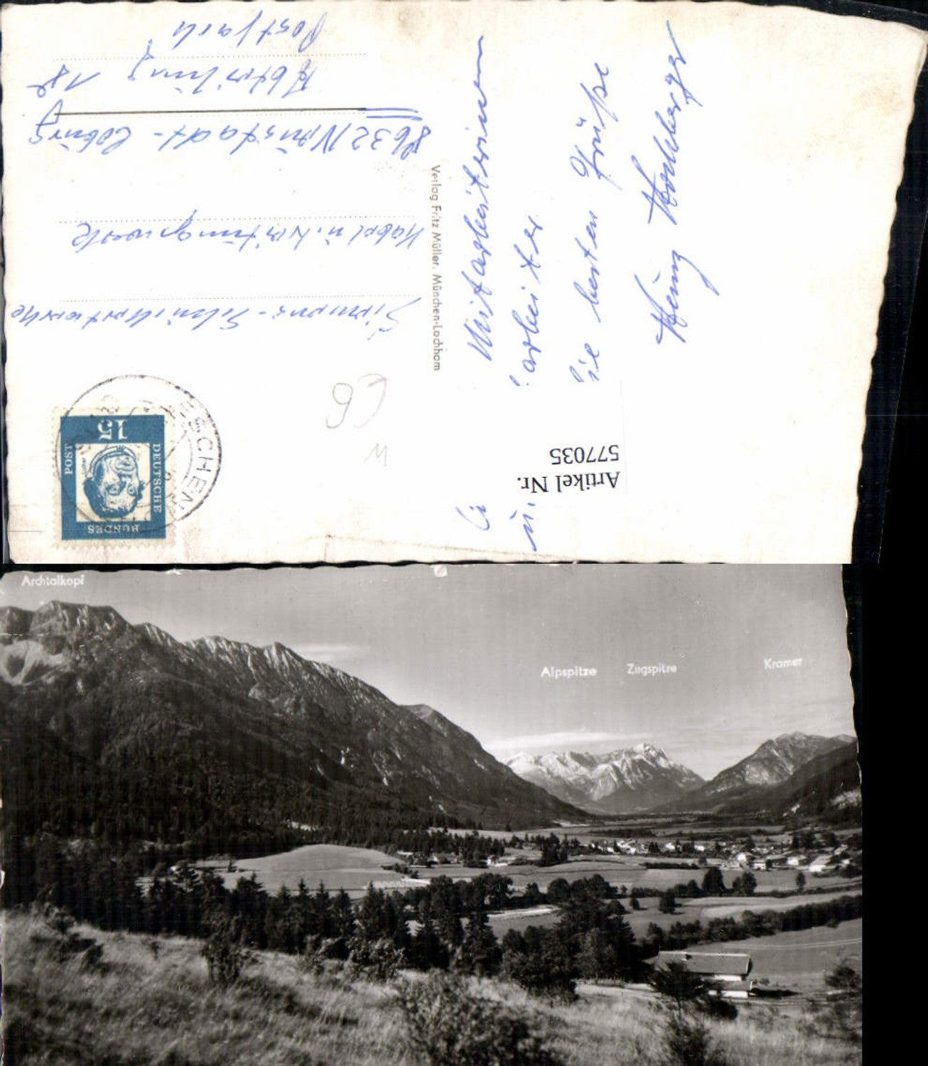 577035, Eschenlohe ad Loisach Summit map Alpspitze Zugspitze