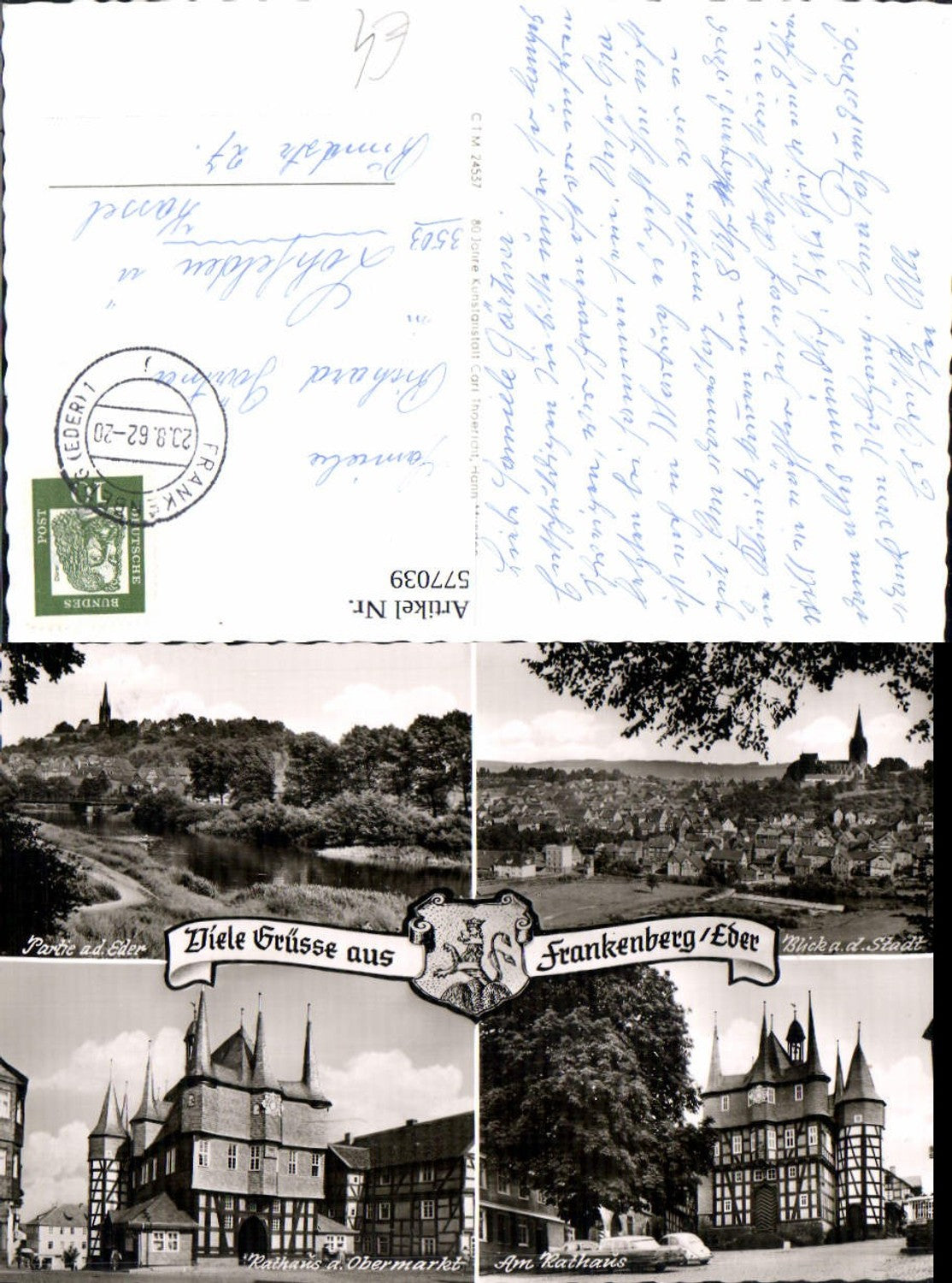 577039,Mehrbild Ak Frankenberg Eder Rathaus Obermarkt