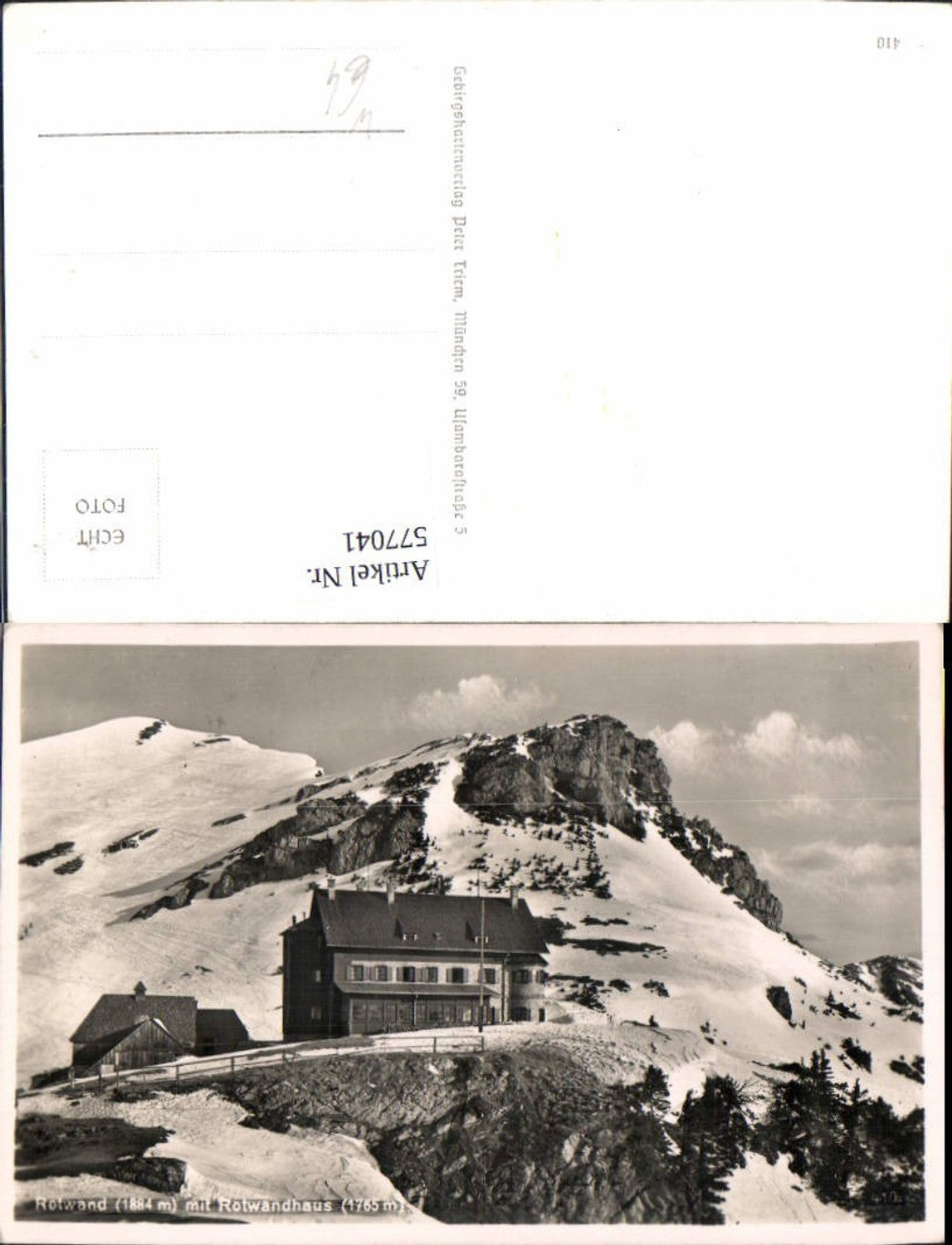 577041, Photo Ak Schliersee Rotwand m. Rotwandhaus