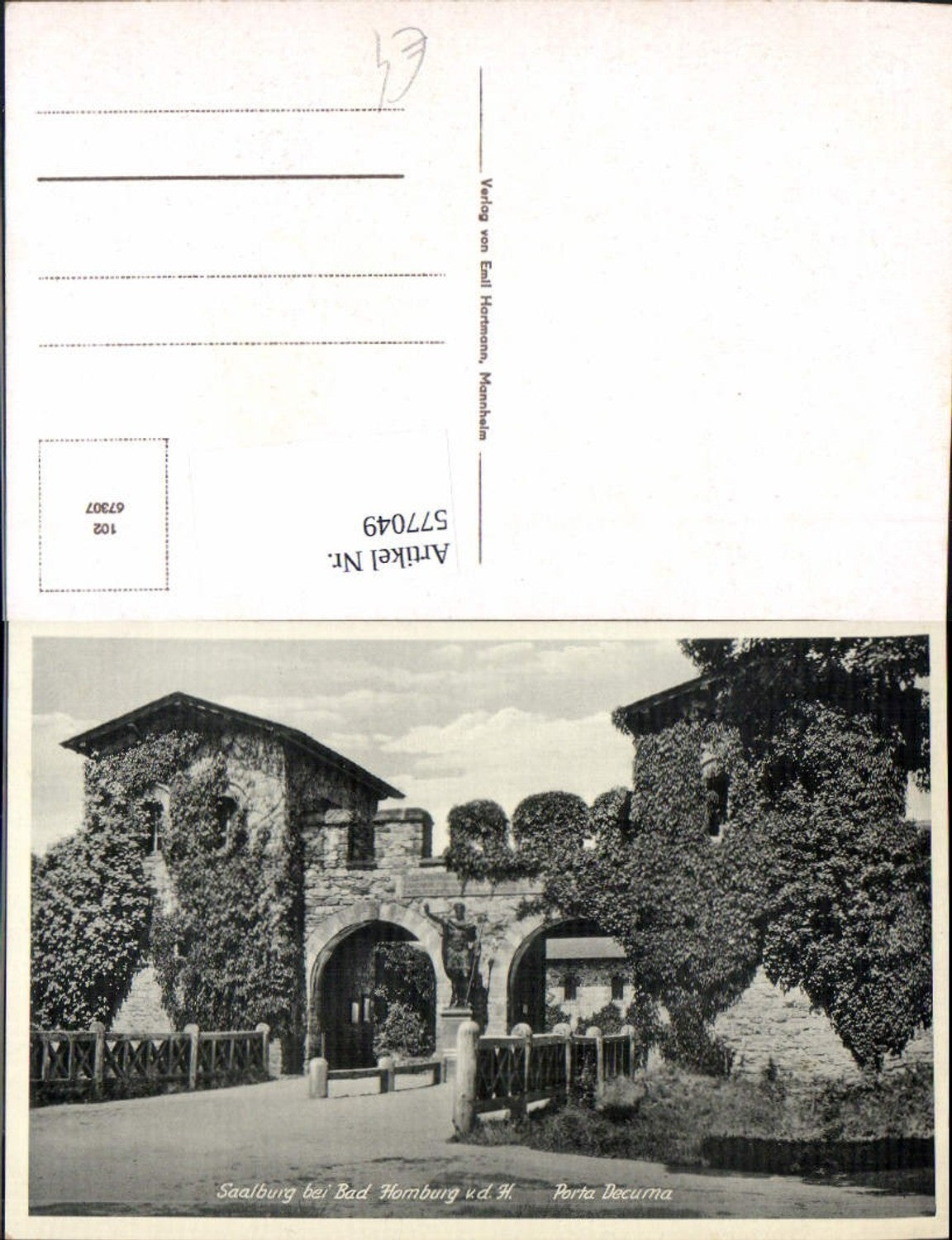 577049,Saalburg b. Bad Homburg vor der Höhe Porta Decuma