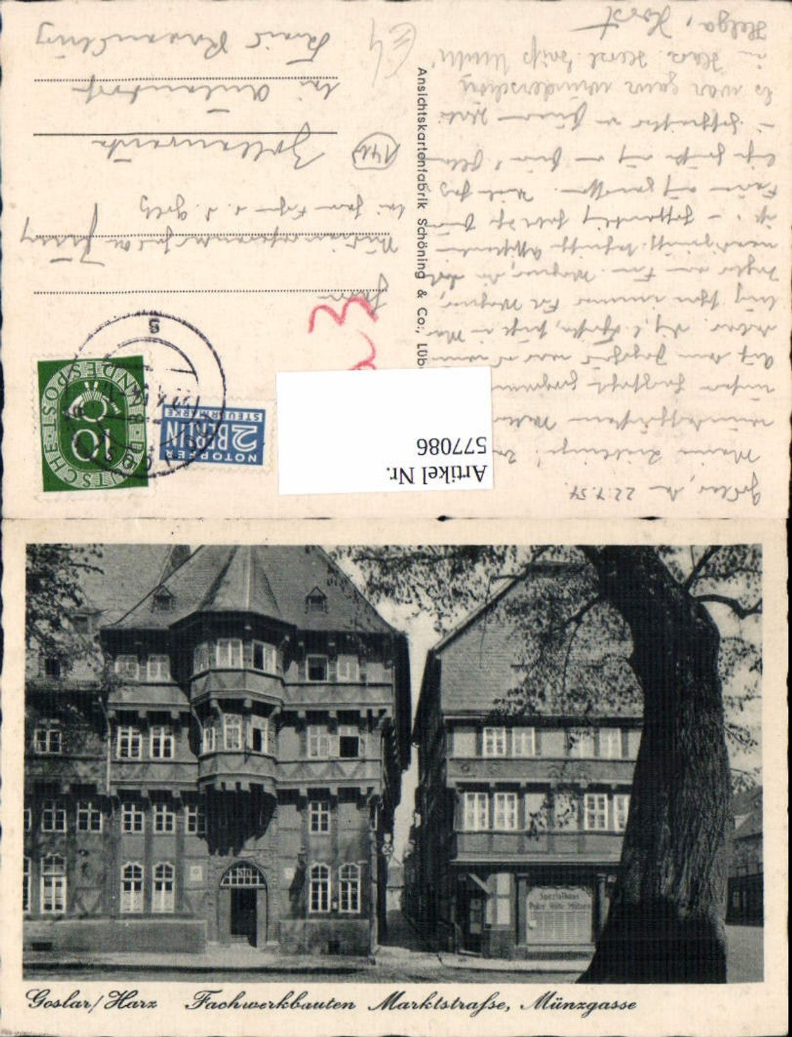 577086,Goslar Harz Fachwerkbauten Marktstraße Münzgasse