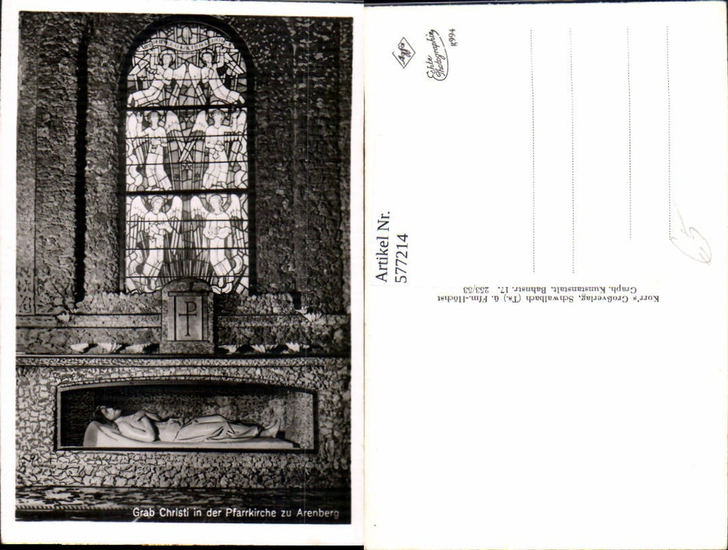 577214,Foto Ak St. Nikolaus Koblenz Grab Christi Pfarrkirche