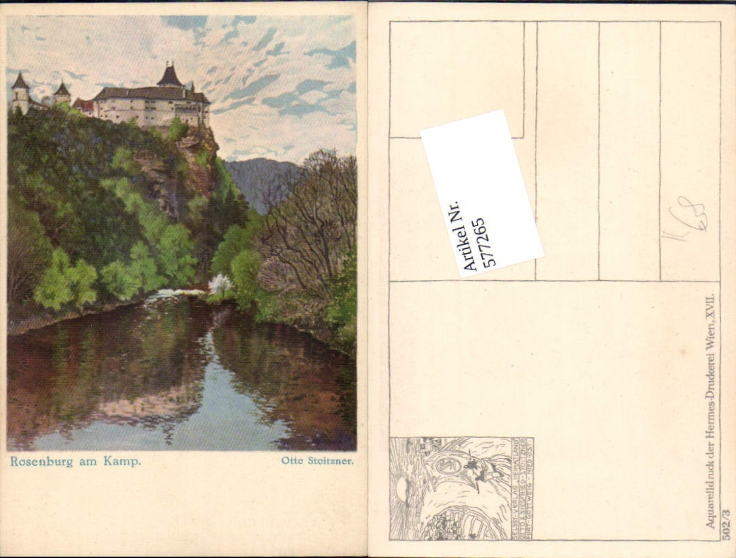 577265,Künstler AK Otto Stoitzner Rosenburg am Kamp Mold b. Horn