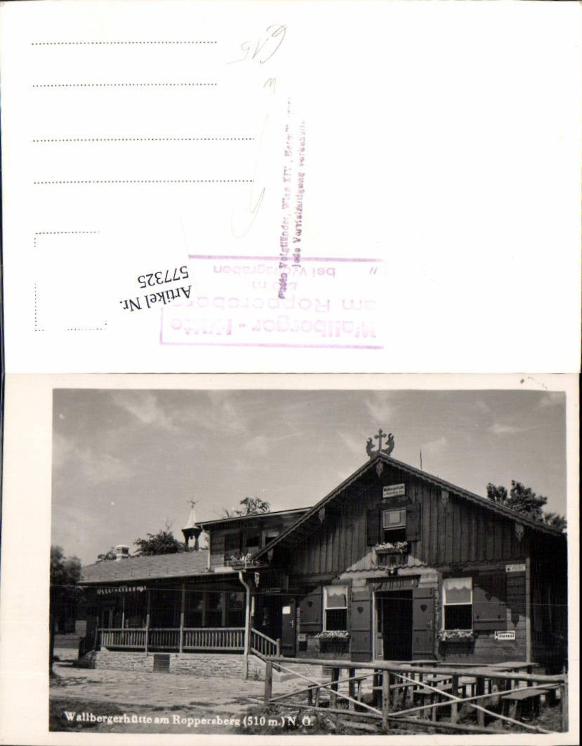 577325,Wallbergerhütte am Roppersberg Wolfsgraben