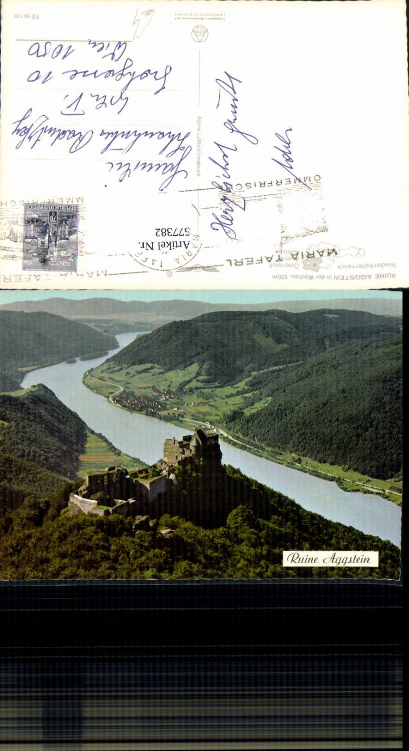 577382,Fliegeraufnahme Dürnstein Wachau pub Alpine Luftbild FÖ 56170