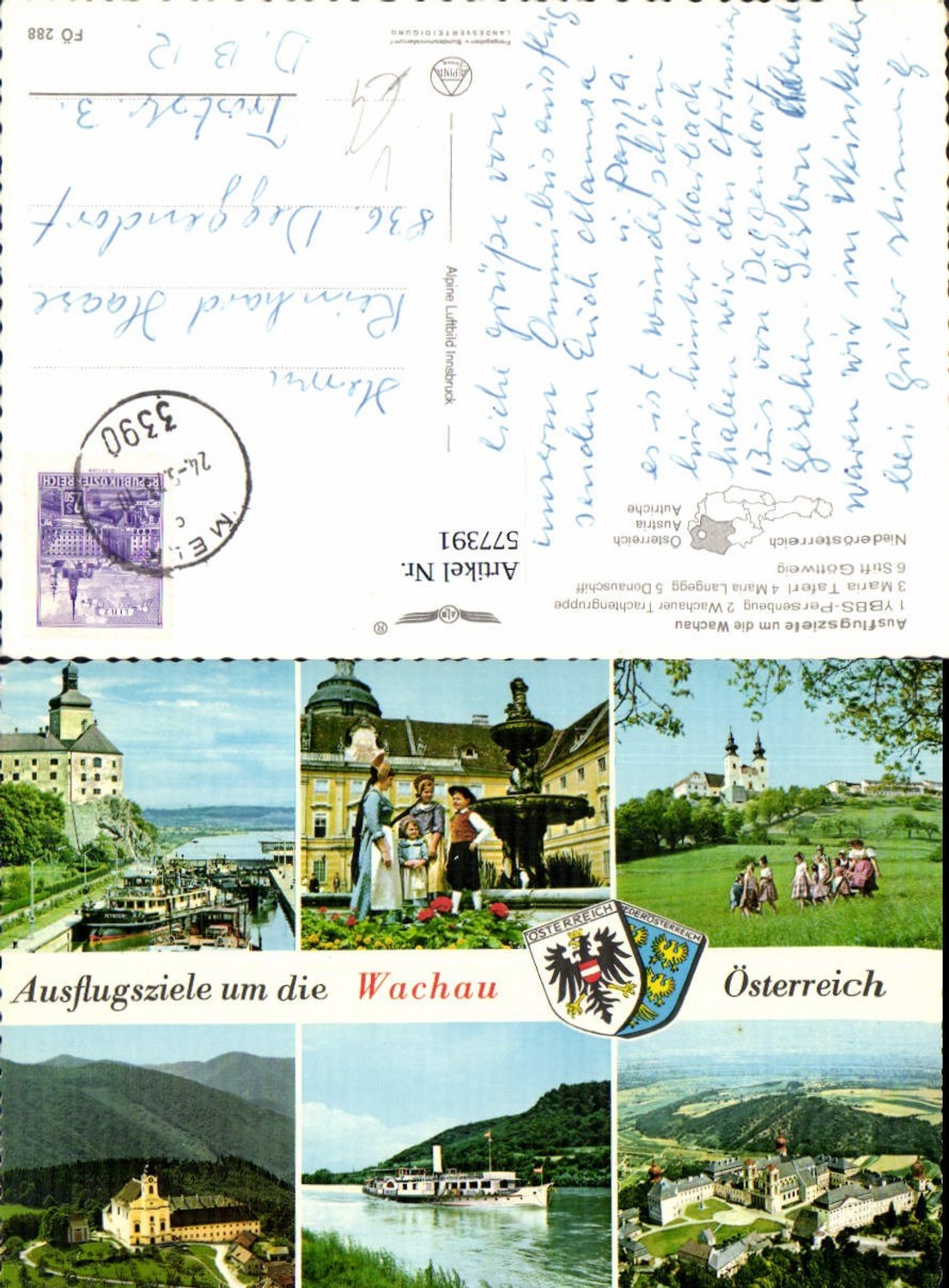 577391,Fliegeraufnahme Wachau Ybbs Spitz Dampfer Maria Taferl pub Alpine Luftbild