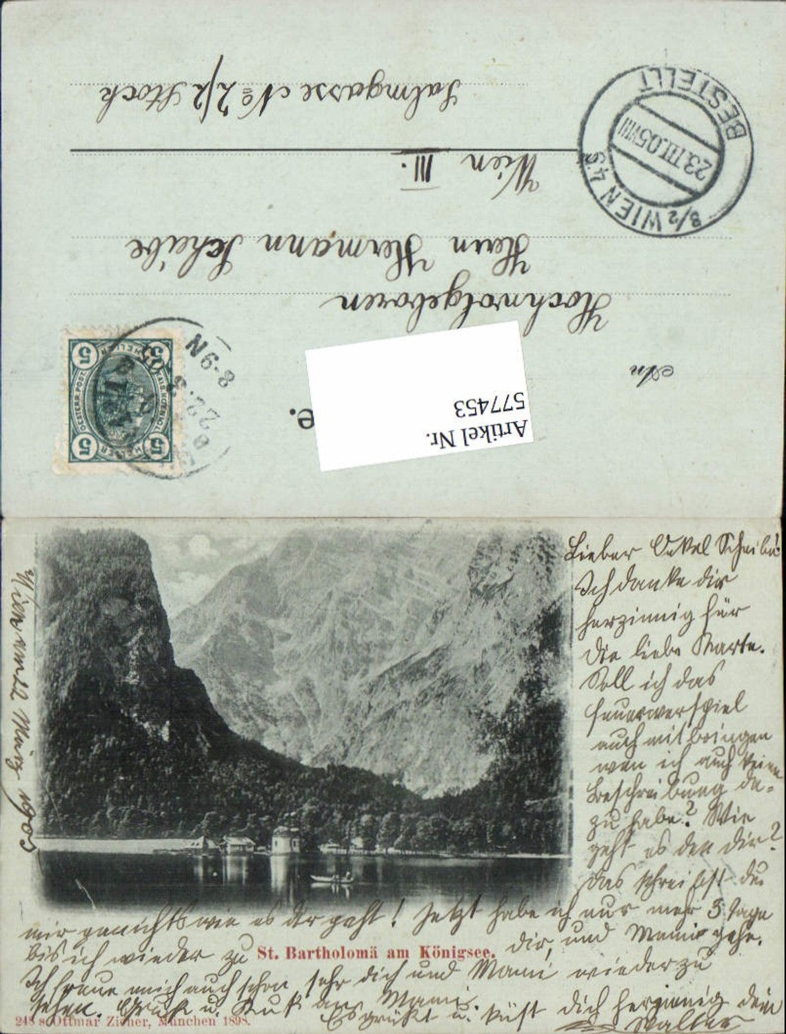 577453,Mond Litho Berchtesgaden St. Bartholomä Königsee pub Zieher 248 s