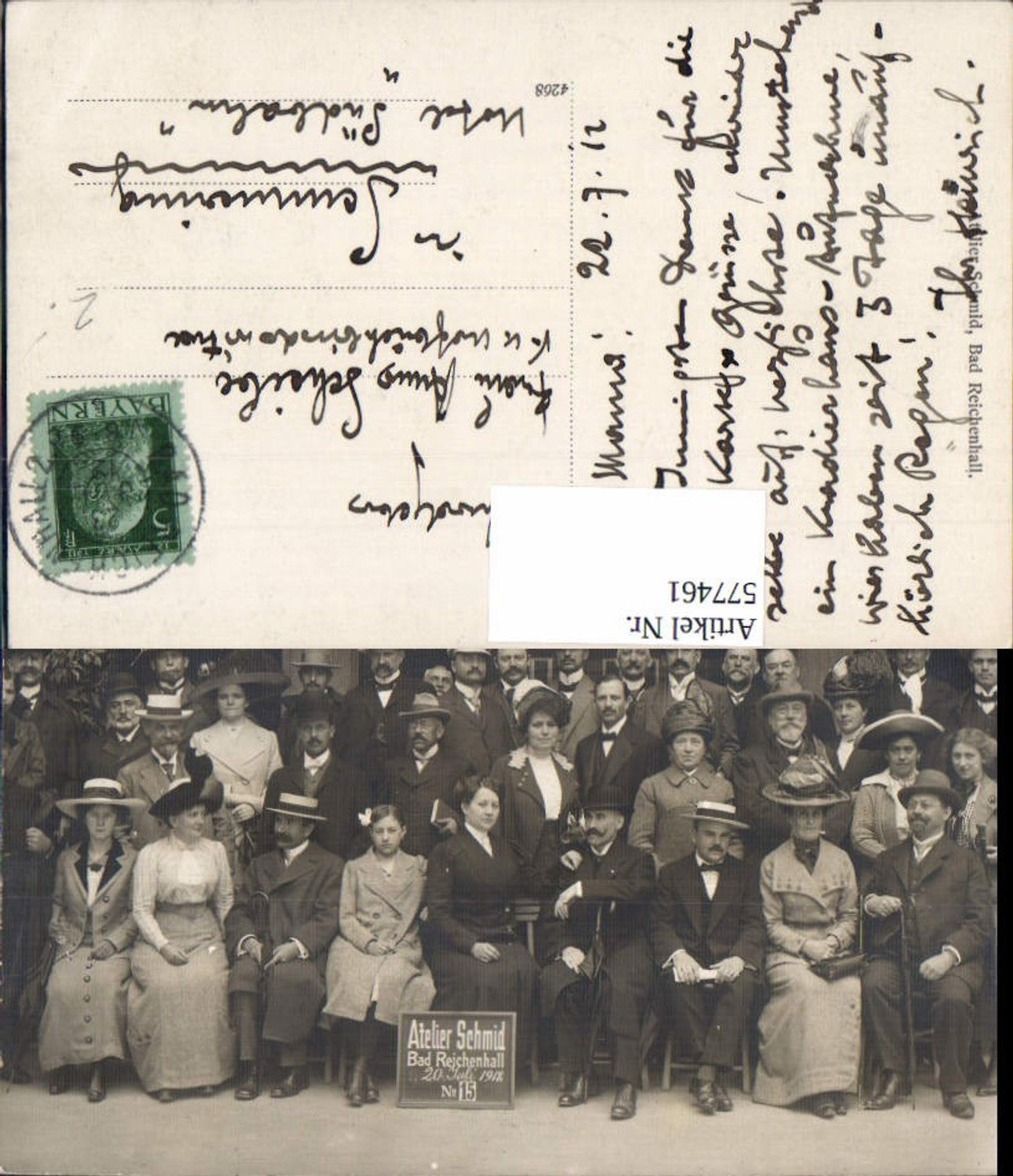 577461,Bad Reichenhall Leute im Atelier Schmid 1918