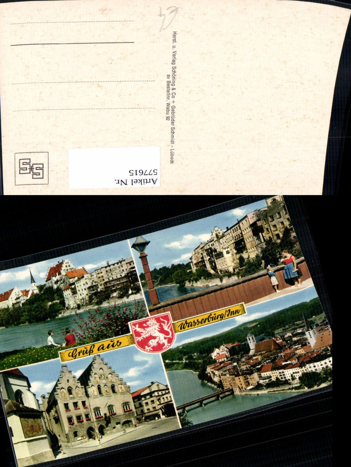577615, Multi-image Ak Wasserburg am Inn Bridge Building