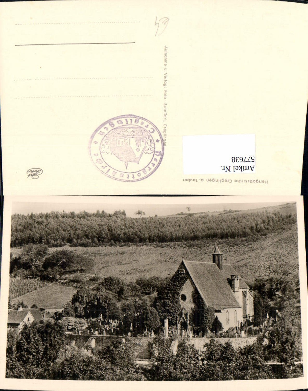 577638, Photo Ak Creglingen a. Tauber Herrgottskirche Church