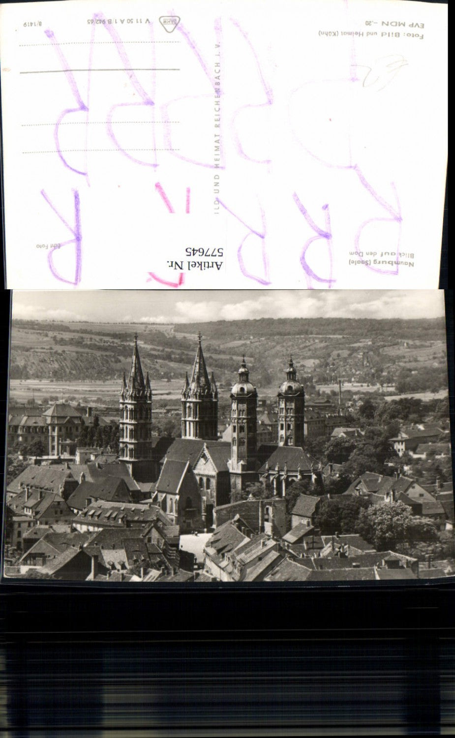577645, Photo Ak Naumburg Saale View of the Cathedral