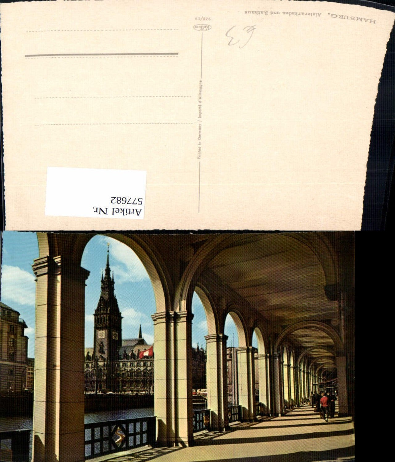 577682,Hamburg Alsterarkaden u. Rathaus