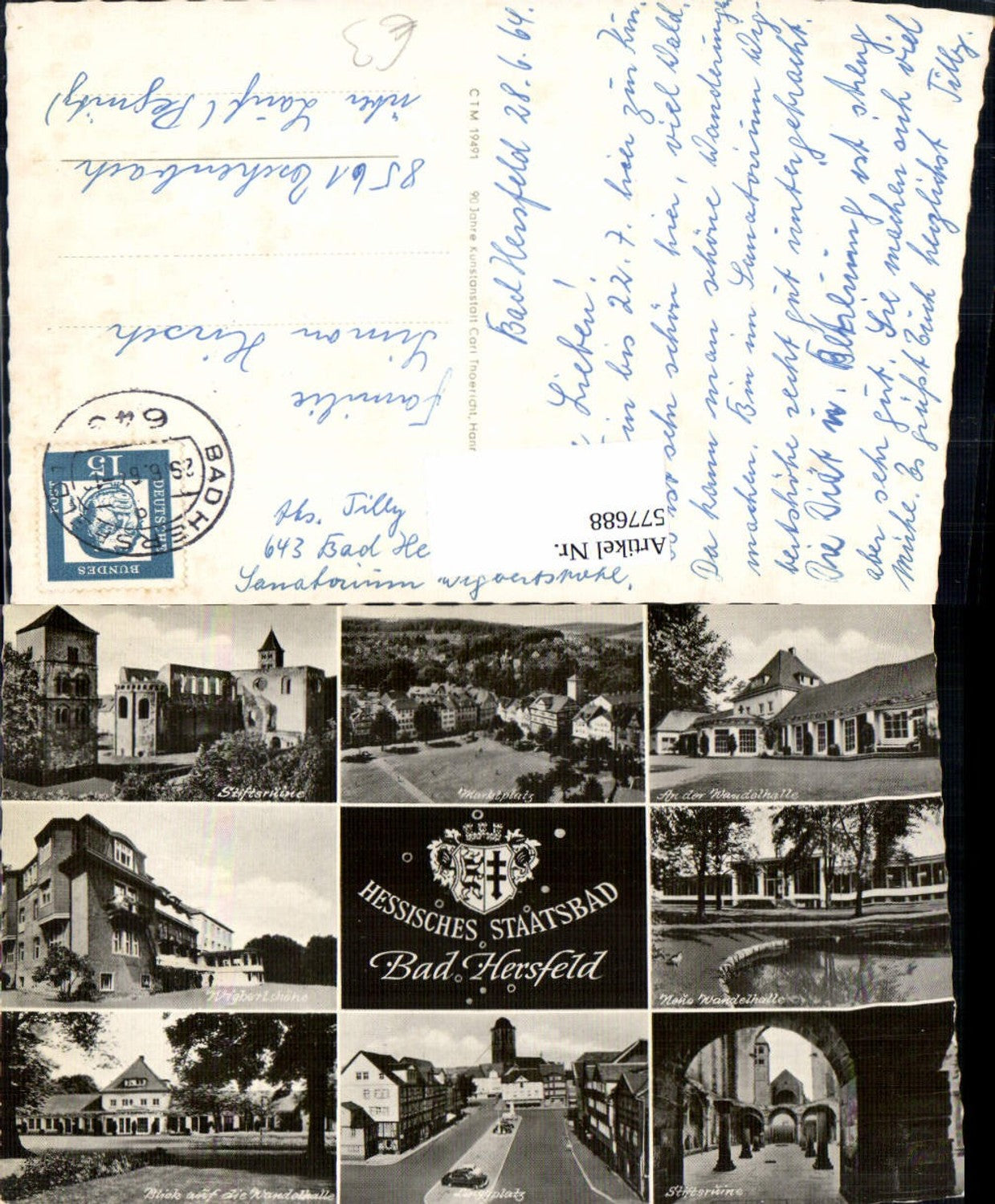 577688,Mehrbild Ak Bad Hersfeld Stiftsruine Wandelhalle Marktplatz