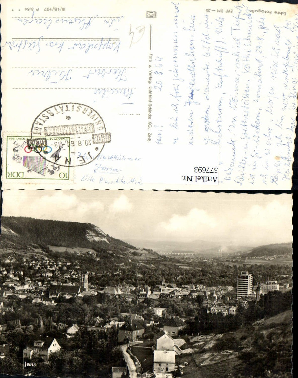 577693, Photo Ak Jena Totale