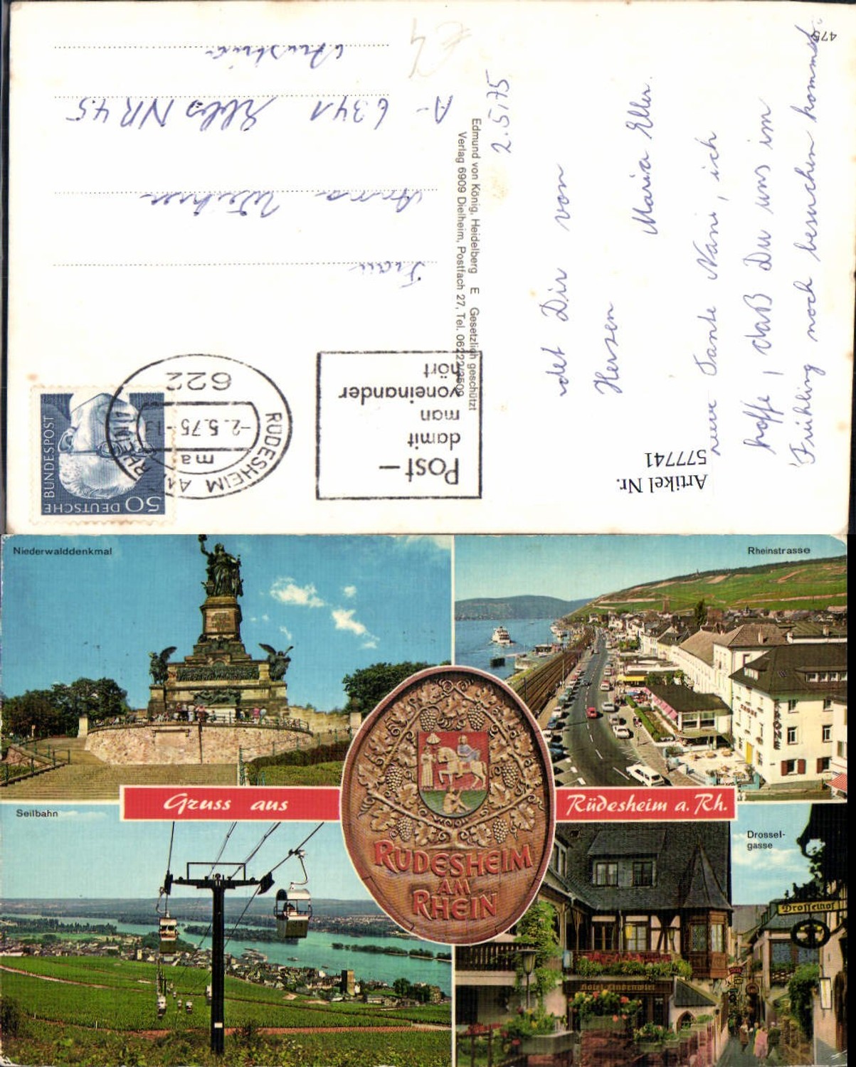 577741,Mehrbild Ak Rüdesheim a. Rhein Niederwalddenkmal Seilbahn Drosselgasse