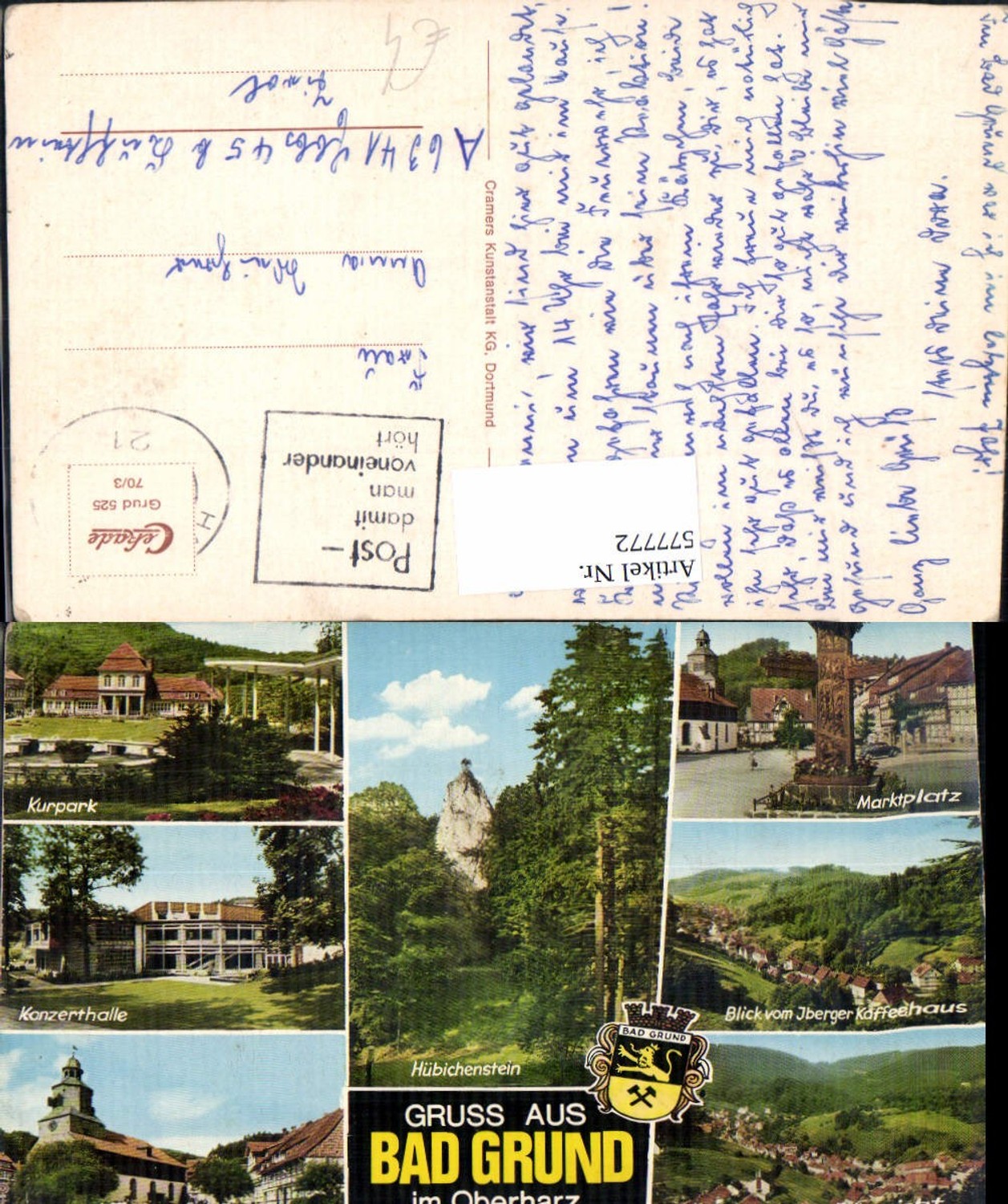 577772,Mehrbild Ak Bad Grund Oberharz Kurpark Hübichenstein Kirche