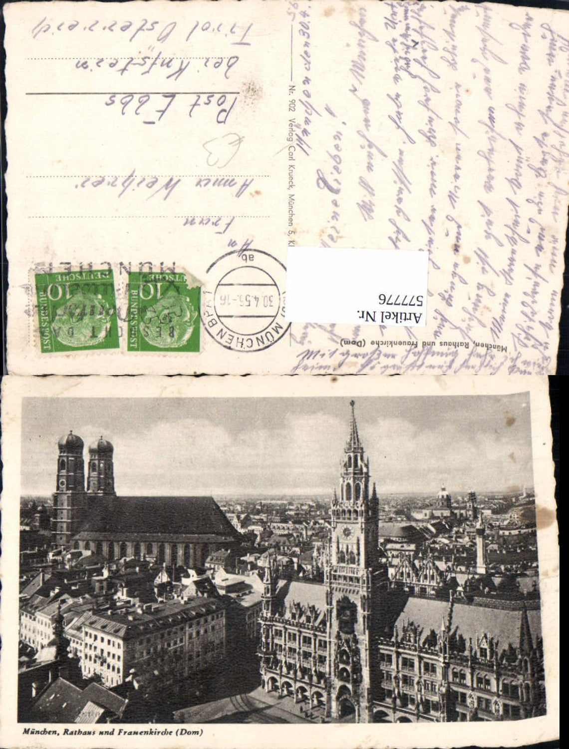577776,München Rathaus u. Frauenkirche Dom