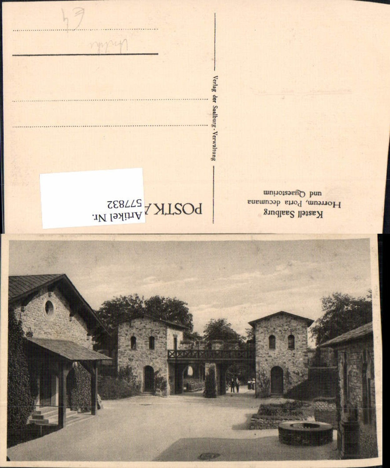 577832,Antike Kastell Saalburg Horreum Porta decumana u. Quaestorium